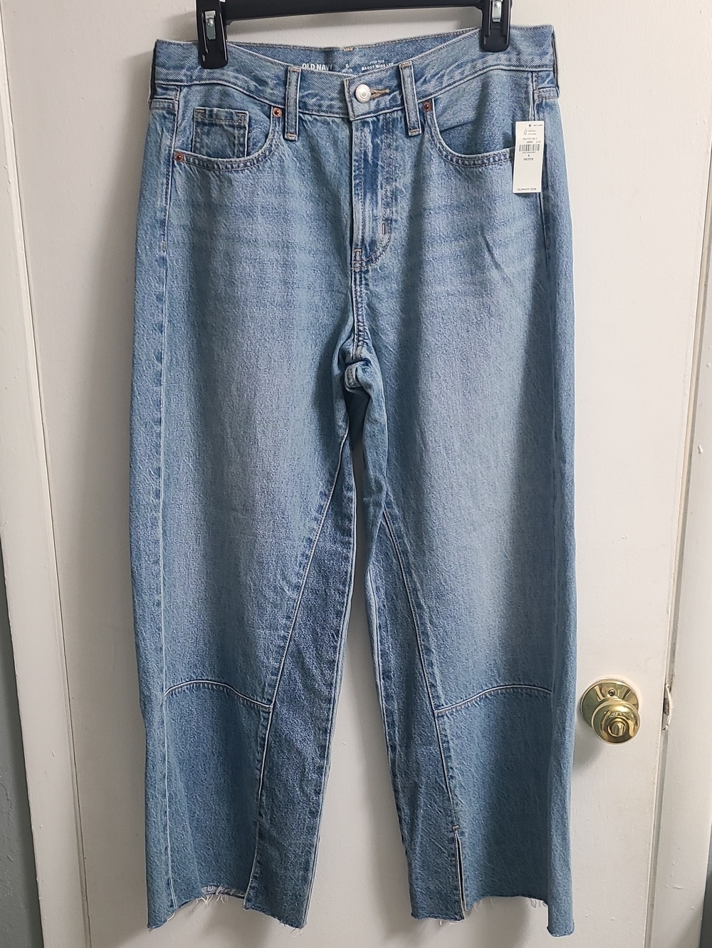 NWT Old Navy Women's Modern Popular Trendy High Rise Baggy Wide Leg Raw hem S 6P